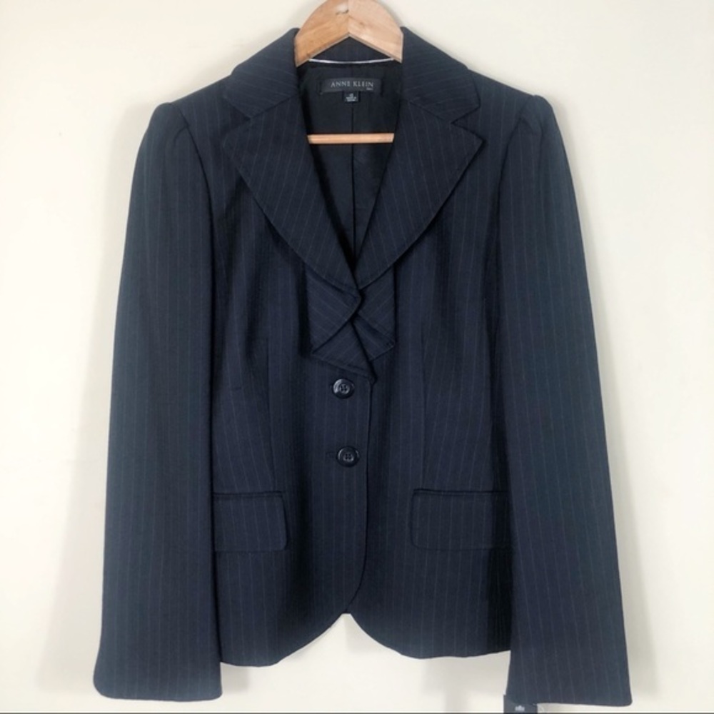 Anne Klein NWT Navy Blue Two Button Blazer